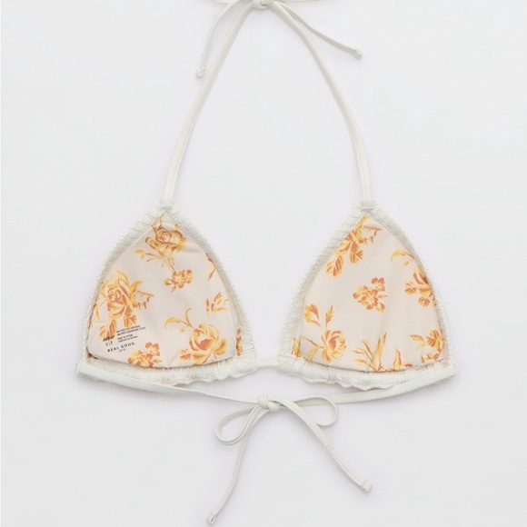 NWT Aerie Cream Crochet Bikini Top The Sun-Lover Crochet Bikini Top size large - Picture 4 of 7